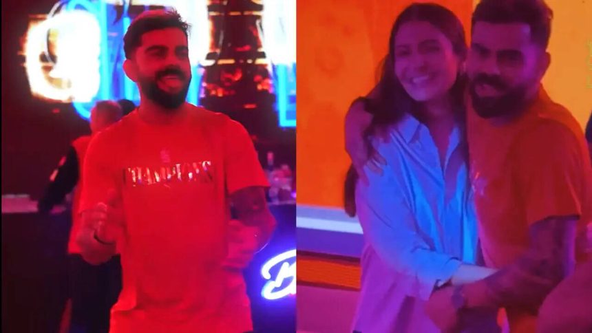 'One felt nice ... ': Virat Kohli dons special T-shirt, dances with Anushka