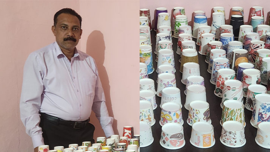 Paper Cup King: Indian man sets Guinness World Record with 858 paper cups from 31 countries