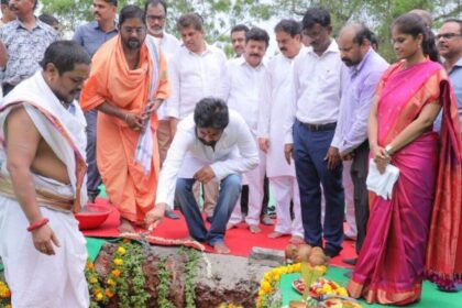 Pawan Kalyan lays stone for Rs 24 crore forest research hub near AIIMS Mangalagiri