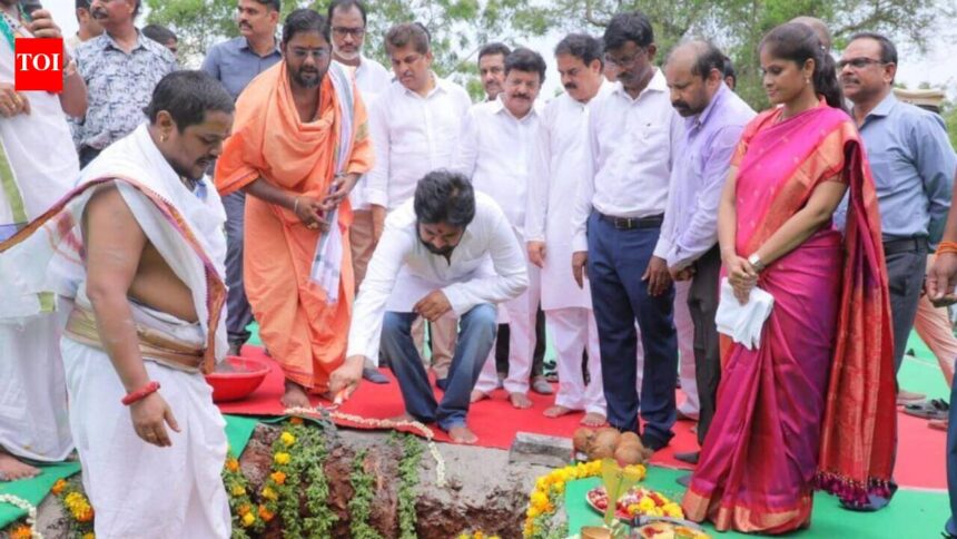 Pawan Kalyan lays stone for Rs 24 crore forest research hub near AIIMS Mangalagiri