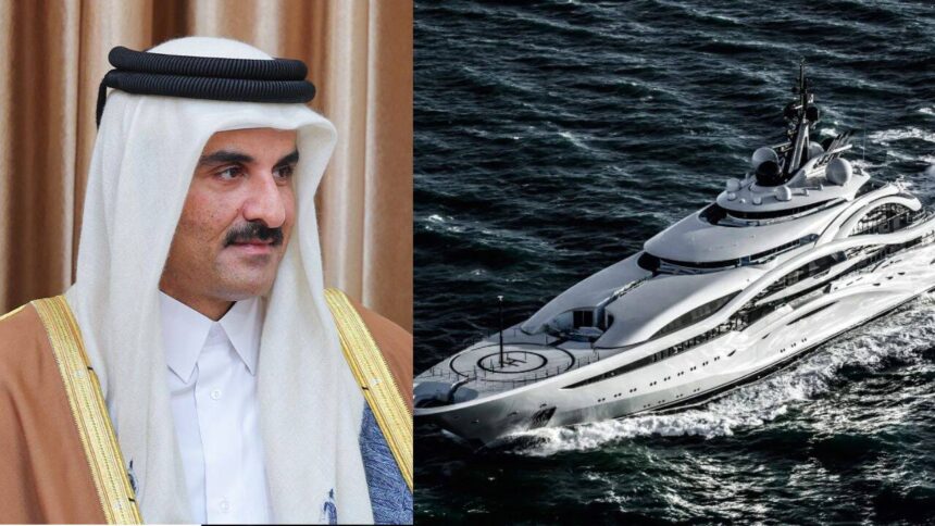 Qatar's wealthy emir Sheikh Tamim gave away $400m luxury 747 to Trump, then quietly rebuilt a $500m superyacht for next voyag