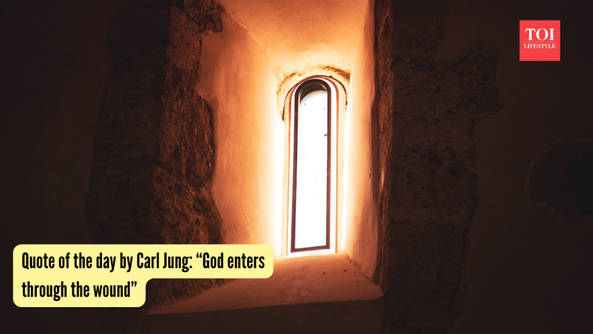 Quote of the day by Carl Jung: “God enters through the wound”