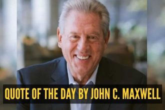 Quote of the day by John C. Maxwell: "A leader is one who knows the way, goes the way, and…"