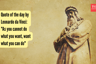 Quote of the day by Leonardo da Vinci: "As you cannot do what you want, want what you can do"