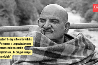Quote of the day by Neem Karoli Baba: “Forgiveness is the greatest weapon, because a saint so armed is unperturbable… he
