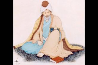 Quote of the day by Rumi: “Goodbyes are only for those who love with their eyes. Because for those who love with heart and