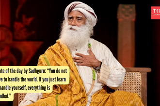 Quote of the day by Sadhguru: “You do not have to handle the world. If you just learn to handle yourself, everything is han