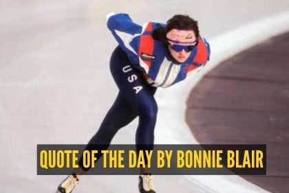 Quote of the day for kids by Bonnie Blair: "Winning doesn’t always mean being first. Winning means you’re doing..."