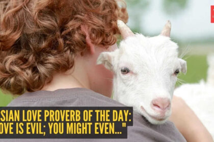 Russian love proverb of the day: "Love is evil; you might even..."