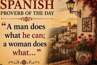 Spanish proverb of the day: “A man does what he can; a woman does what…”