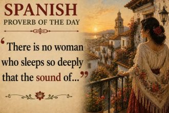 Spanish proverb of the day: “There is no woman who sleeps so deeply that the sound of…”
