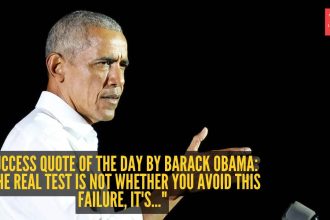 Success quote of the day by Barack Obama: "The real test is not whether you avoid this failure, it's..."