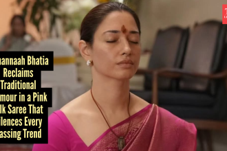 Tamannaah Bhatia’s Devi Puja saree look proves real style lies in culture, not trends