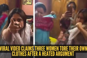 'They abuse and harass men...': Viral video claims three women tore their own clothes after a heated argument