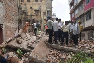 Tilted six-storey building demolished in Jaipur’s Ramganj, family loses home