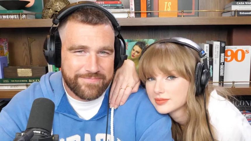 Travis Kelce dances on Taylor Swift’s remix ‘Opalite’