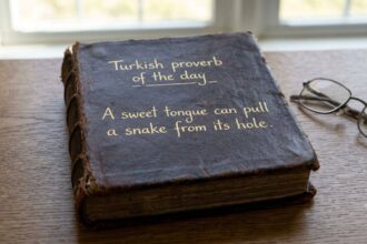 Turkish proverb of the day: "A sweet tongue can pull a snake from its hole." - why gentle words achieve what force cannot