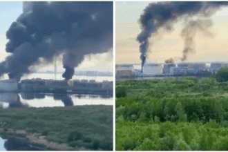 Ukraine strikes St Petersburg oil terminal as Russia reports bus attack killing 8 civilians