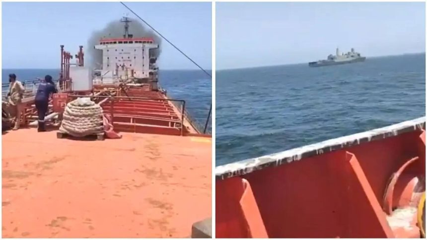 US sanctioned vessel catches fire, 24 Indian crew members evacuated