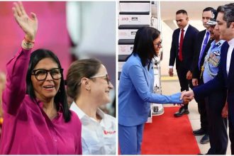 Venezuela's acting President Delcy Rodriguez arrives in India on 5-day visit