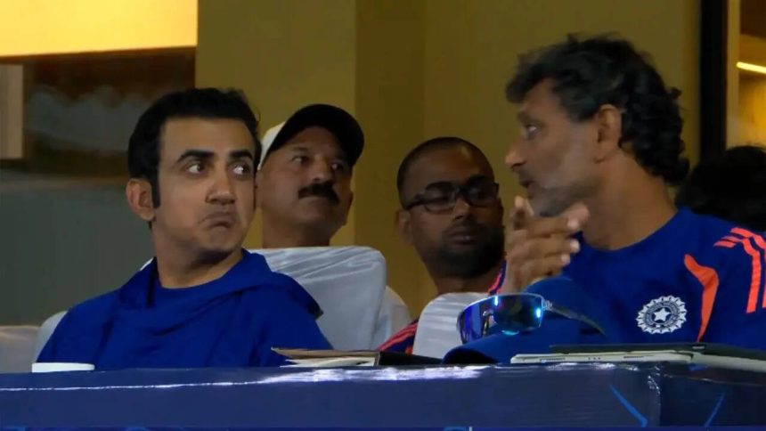 Watch: Gambhir's priceless reaction to Rahul's stunning six steals the show