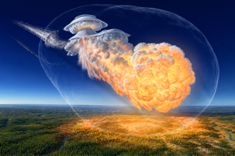 80 million trees were wiped out in seconds in Siberia after a space rock explosion more powerful than the Hiroshima bomb, but