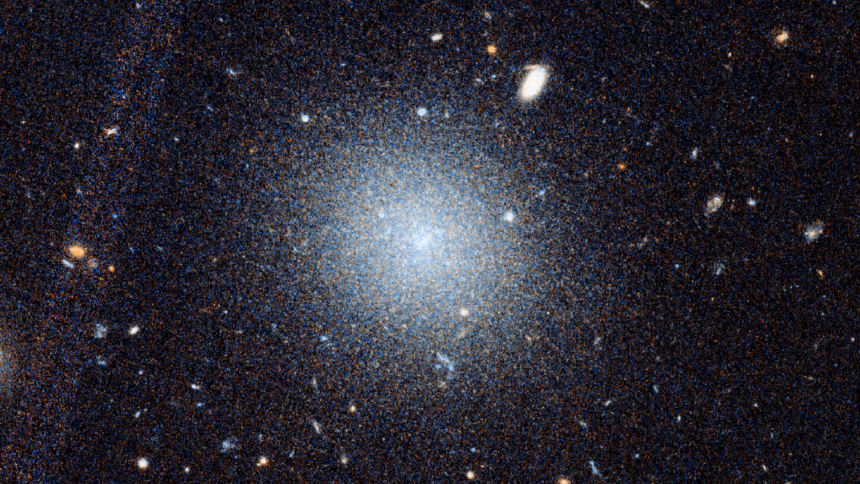 A third galaxy found without dark matter makes a cosmic mystery harder to explain