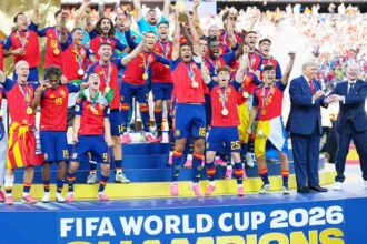 Awkward! Trump remains on podium during trophy celebrations; Infantino steps in