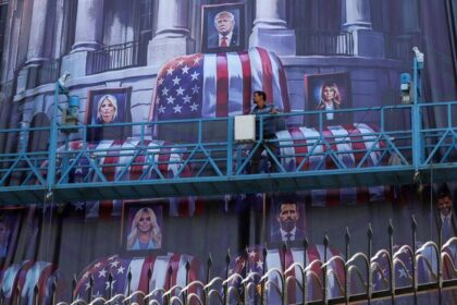 'Blood for blood': Iran displays giant billboard with Donald, Melania and Trump children in coffins