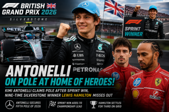 British GP 2026: Antonelli claims pole after sprint win, 9-time Silverstone winner Hamilton misses