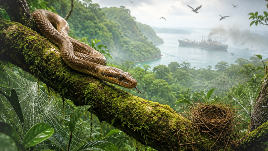 Brown tree snakes reached Guam hidden in military cargo during World War II, and it triggered an ecological collapse that wip