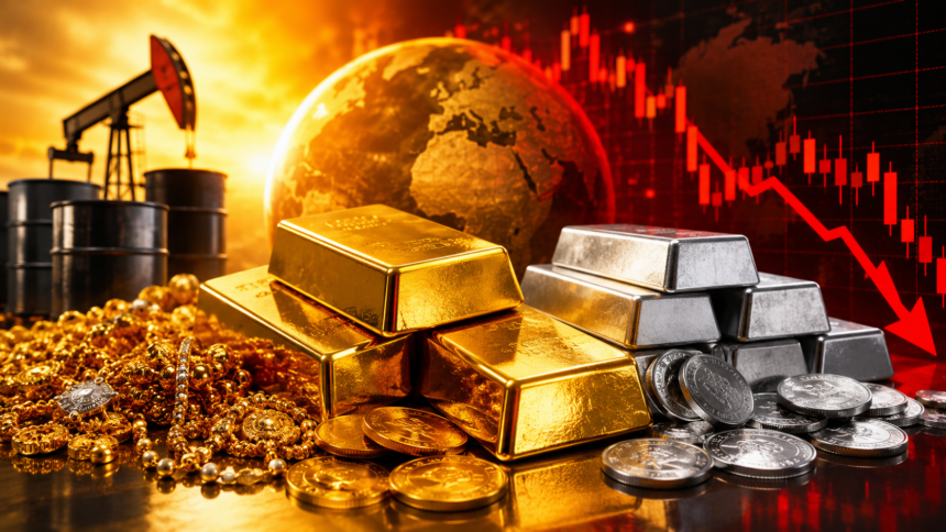 Bullion watch: Gold falls over 2%, silver drops nearly 4% as crude prices soar to $100