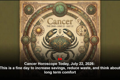 Cancer Horoscope Today, July 22, 2026: This is a fine day to increase savings, reduce waste, and think about long term comfor