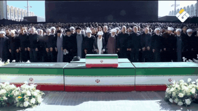 Chants, tears & prayers: Massive crowd gathers in Tehran for Ali Khamenei funeral - watch