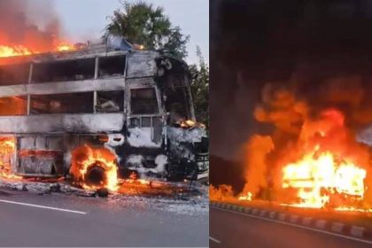 Chennai-Madurai sleeper bus catches fire on highway, no injuries reported