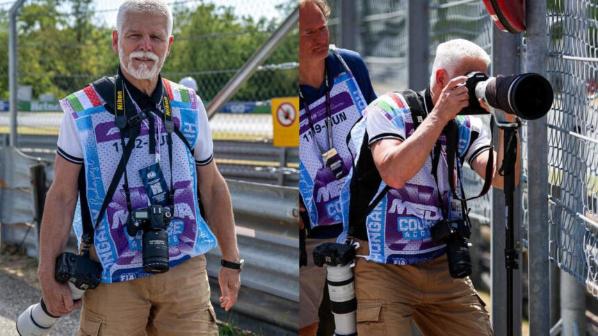 Czech Republic President Petr Pavel spotted at Hungarian GP as a professional photographer