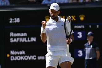 Djokovic breaks Federer's all-time Wimbledon record