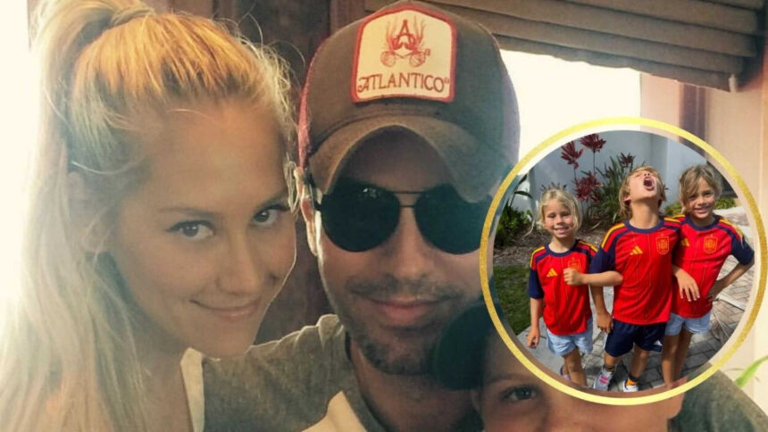 Enrique Iglesias, Anna Kournikova's kids celebrate Spain's win