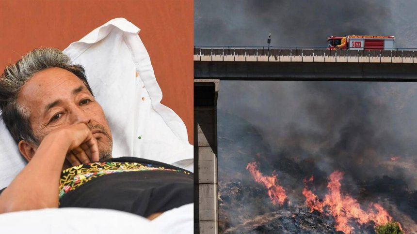 Evening newswrap: HC rejects wife's plea to move Sonam Wangchuk to private hospital; Spain's largest wildfire burns 16,000 he