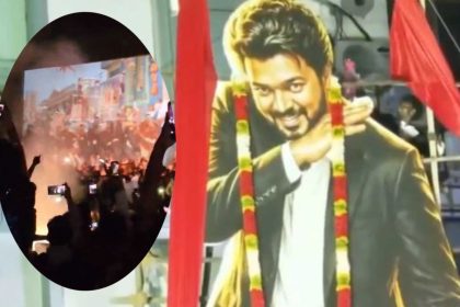 Fans burst firecrackers inside theatre during 'Jana Nayagan' screening