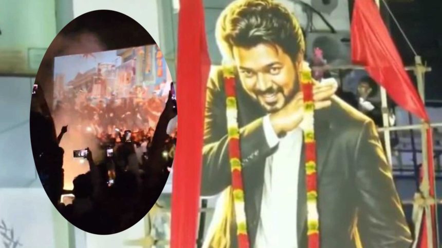 Fans burst firecrackers inside theatre during 'Jana Nayagan' screening