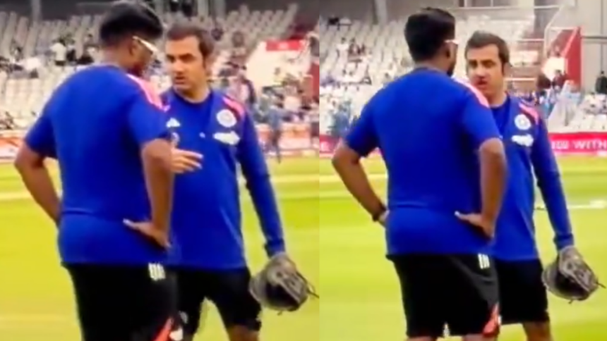 Gambhir's animated chat with Samson after Sooryavanshi's debut goes viral
