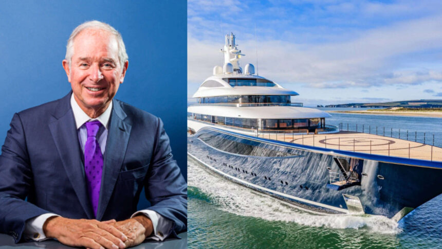 He manages a $1.4 trillion empire and wears a $140 Swiss watch. Now Stephen Schwarzman has a $400 million superyacht with a g