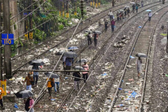 Heavy rain disrupts Mumbai-bound rail traffic as flooding forces train cancellations and diversions