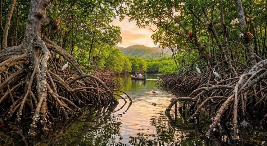 How planet's 'blue forests', mangroves, protect coastlines, support wildlife and store up to four times more carbon than trop