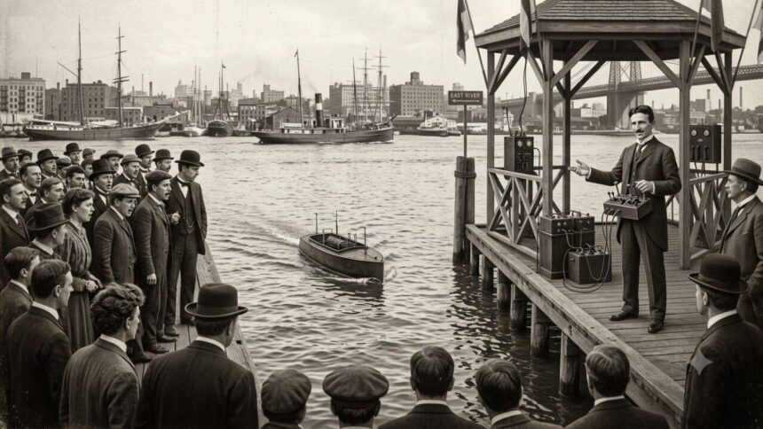 In 1898, a mysterious boat moved without a captain and left New York crowds speechless until Nikola Tesla revealed his secret