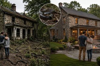 In 2020, a couple bought an abandoned 1830s house at auction and found a snake-filled property; 5 years later, they revealed