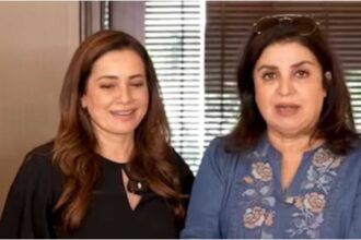 Inside Neelam's huge home with plush couches and private bar