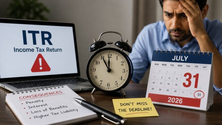 ITR filing deadline: What happens if you don’t file your income tax return by July 31, 2026? Penalty, consequences explaine