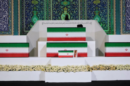 Mass grief at funeral projects hardline grip on post-war Iran